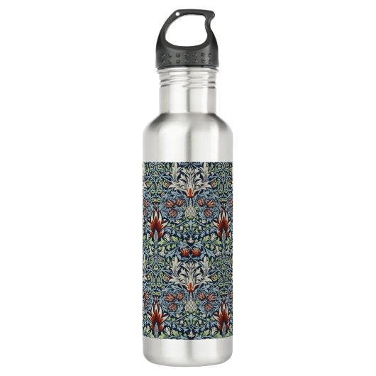 William Morris Snakeshead Floral Classic Botanical Edelstahlflasche (Vorderseite)