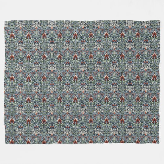 William Morris Snakeshead Floral Classic Botanical Fleecedecke (Vorderseite (Horizontal))