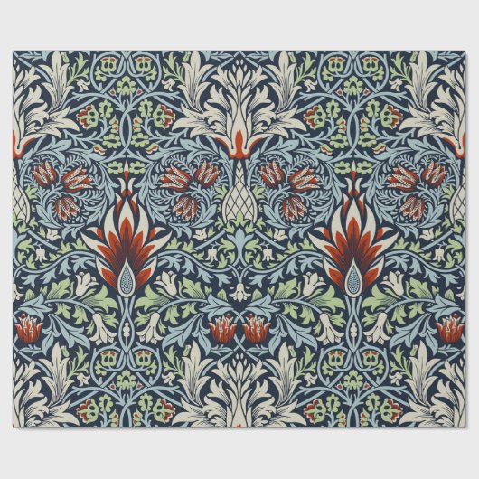 William Morris Snakeshead Floral Classic Botanical Geschenkpapier (Flach)
