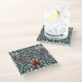 William Morris Snakeshead Floral Classic Botanical Glasuntersetzer (Schrägansicht)
