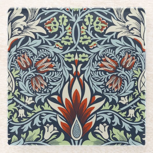 William Morris Snakeshead Floral Classic Botanical Glasuntersetzer (Vorderseite)