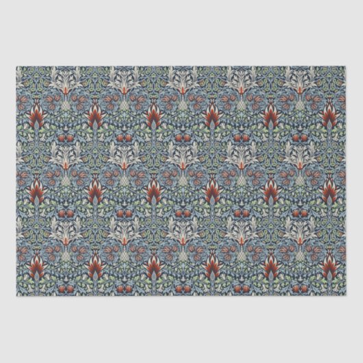 William Morris Snakeshead Floral Classic Botanical Seidenpapier (Vorderseite)