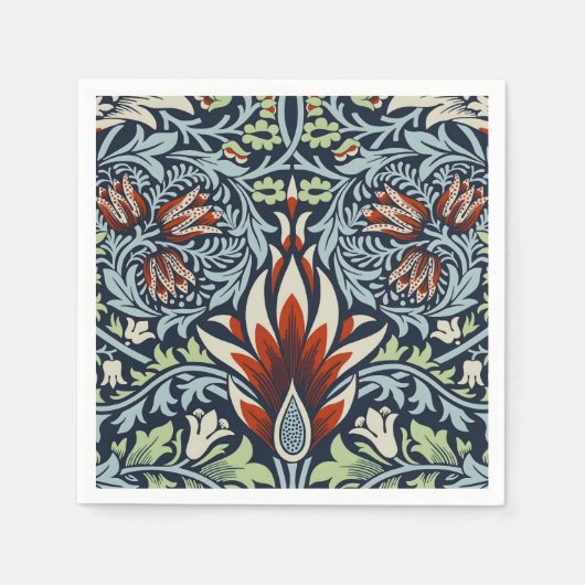William Morris Snakeshead Floral Classic Botanical Serviette (Vorderseite)