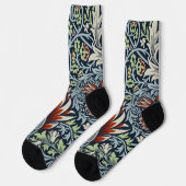 William Morris Snakeshead Floral Classic Botanical Socken (Linkes Detail)