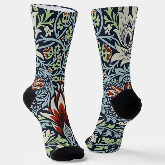 William Morris Snakeshead Floral Classic Botanical Socken (Gewinkelt)