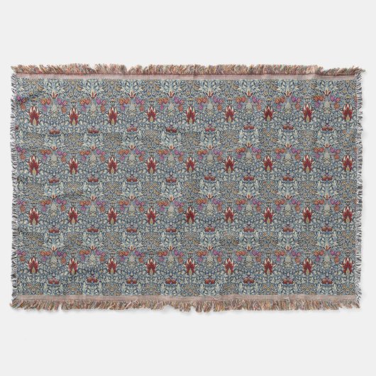 William Morris Snakeshead Floral Classic Dark Blue Decke (Vorderseite)