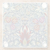 William Morris Snakeshead Floral Classic Dark Blue Glasuntersetzer (Rückseite)