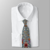 William Morris Snakeshead Floral Classic Dark Blue Krawatte (Gebunden)