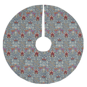William Morris Snakeshead Floral Classic Dark Blue Polyester Weihnachtsbaumdecke