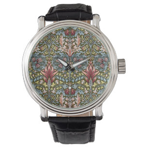 William Morris Snakeshead Floral Pattern Armbanduhr