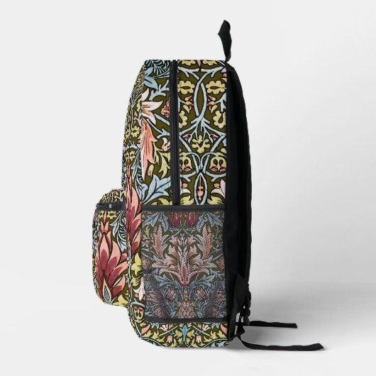 William Morris Snakeshead Floral Pattern Bedruckter Rucksack (Rechts)