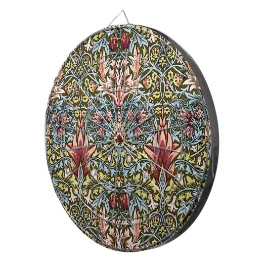 William Morris Snakeshead Floral Pattern Dartscheibe (Vorderseite rechts)