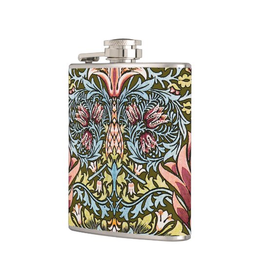 William Morris Snakeshead Floral Pattern Flachmann (Links)