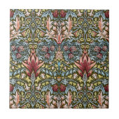 William Morris Snakeshead Floral Pattern Fliese (Vorderseite)