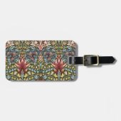 William Morris Snakeshead Floral Pattern Gepäckanhänger (Vorderseite horizontal)