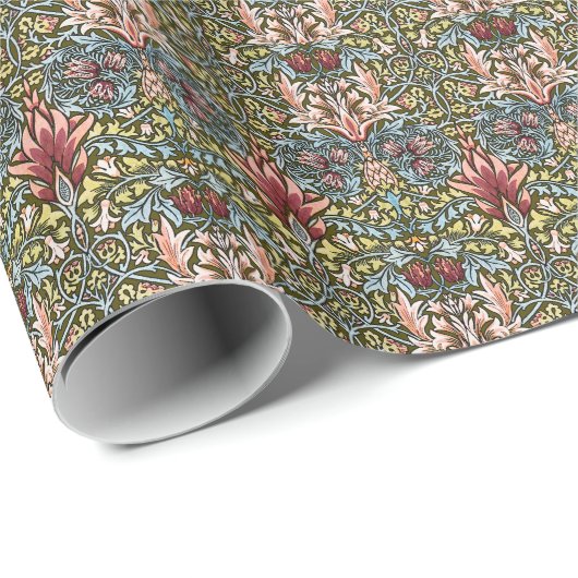 William Morris Snakeshead Floral Pattern Geschenkpapier (Rolleneckpunkt)