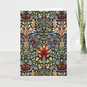 William Morris Snakeshead Floral Pattern Karte
