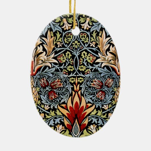 William Morris Snakeshead Floral Pattern Keramik Ornament (Hinten)