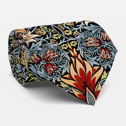 William Morris Snakeshead Floral Pattern Krawatte (Gerollt)