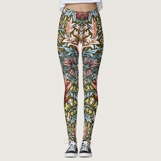 William Morris Snakeshead Floral Pattern Leggings (Vorderseite)