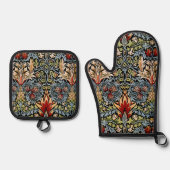 William Morris Snakeshead Floral Pattern Ofenhandschuh & Topflappen-Set (Vorderseite)