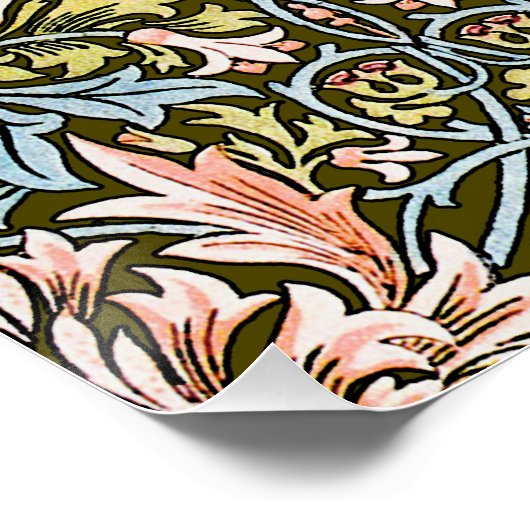 William Morris Snakeshead Floral Pattern Poster (Ecke)