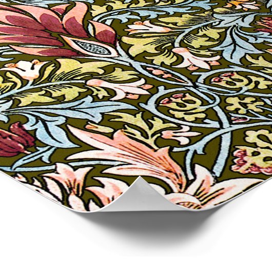 William Morris Snakeshead Floral Pattern Poster (Ecke)