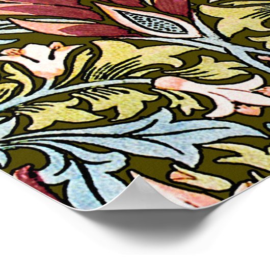William Morris Snakeshead Floral Pattern Poster (Ecke)