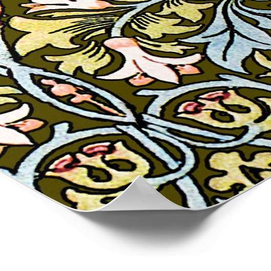 William Morris Snakeshead Floral Pattern Poster (Ecke)