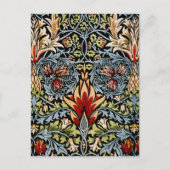 William Morris Snakeshead Floral Pattern Postkarte (Vorderseite)
