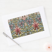 William Morris Snakeshead Floral Pattern Rechteckiger Aufkleber (Umschlag)