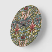 William Morris Snakeshead Floral Pattern Runde Wanduhr (Winkel)