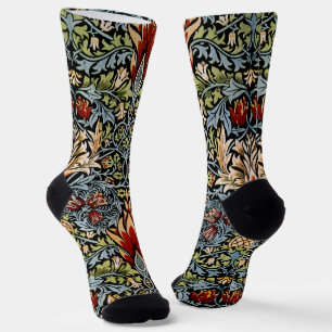 William Morris Snakeshead Floral Pattern Socken