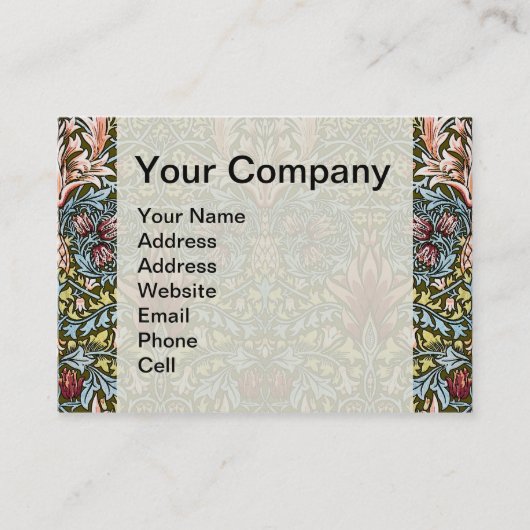 William Morris Snakeshead Floral Pattern Visitenkarte (Vorderseite)