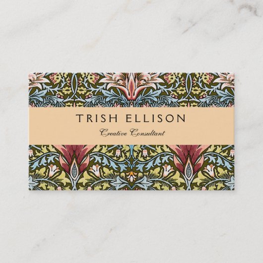 William Morris Snakeshead Floral Pattern Visitenkarte (Vorderseite)