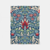 William Morris Snakeshead Fritillary Floral Design Fleecedecke (Vorderseite)