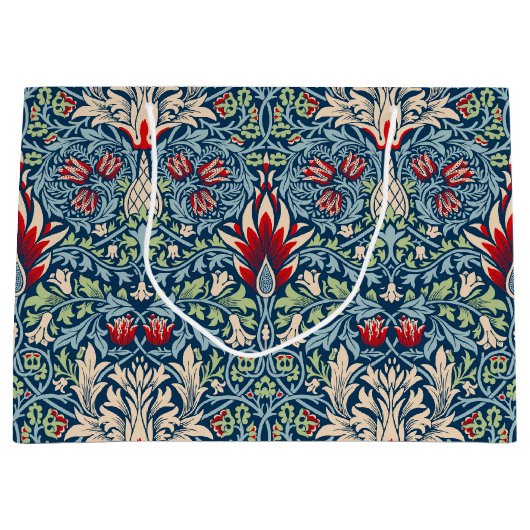 William Morris Snakeshead Fritillary Floral Design Große Geschenktüte (Vorderseite)