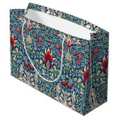 William Morris Snakeshead Fritillary Floral Design Große Geschenktüte (Rückseite Schrägansicht)