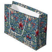 William Morris Snakeshead Fritillary Floral Design Große Geschenktüte (Vorderseite Schrägansicht)