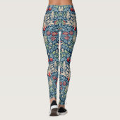 William Morris Snakeshead Fritillary Floral Design Leggings (Rückseite)