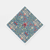 William Morris Snakeshead Fritillary Floral Design Serviette (Ecke)