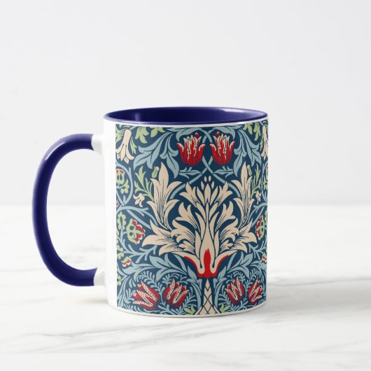 William Morris Snakeshead Fritillary Floral Design Tasse (Links)
