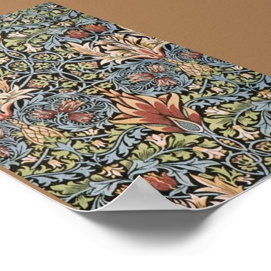William Morris Snakeshead Printile Poster (Ecke)