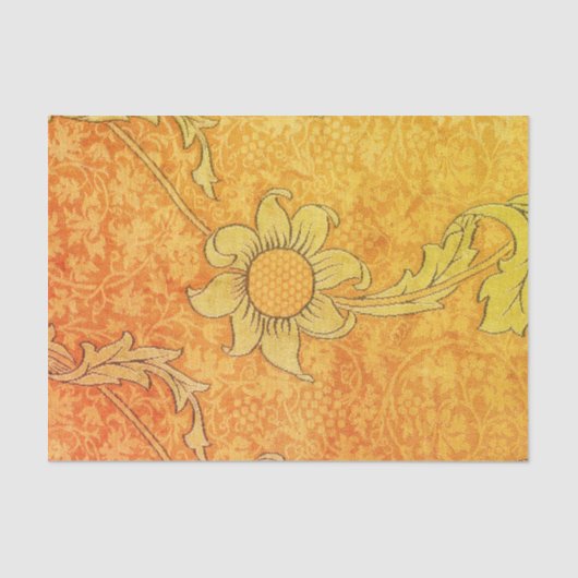 William Morris-SONNENBLUME-GELB Seidenpapier (Vorderseite)
