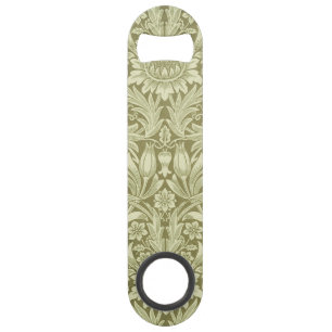 William Morris Sonnenblume Vintage Olive Damast Speed Flaschenöffner