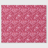 William Morris Sonnenblumen, Burgund und Pink Geschenkpapier (Flach)