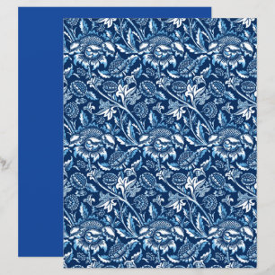 William Morris Sonnenblumen, Dunkelblau und Weiß