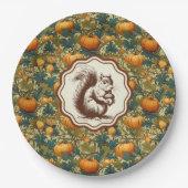 William Morris Sonnenblumen Eichhörnchen Pappteller (Vorderseite)