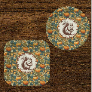 William Morris Sonnenblumen Eichhörnchen Pappteller