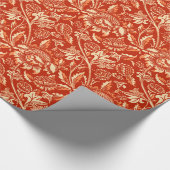 William Morris Sonnenblumen, Mandarin Orange Geschenkpapier (Ecke)